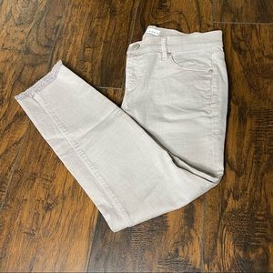 Made and Loved Loft Grey Modern Skinny Crop Jeans